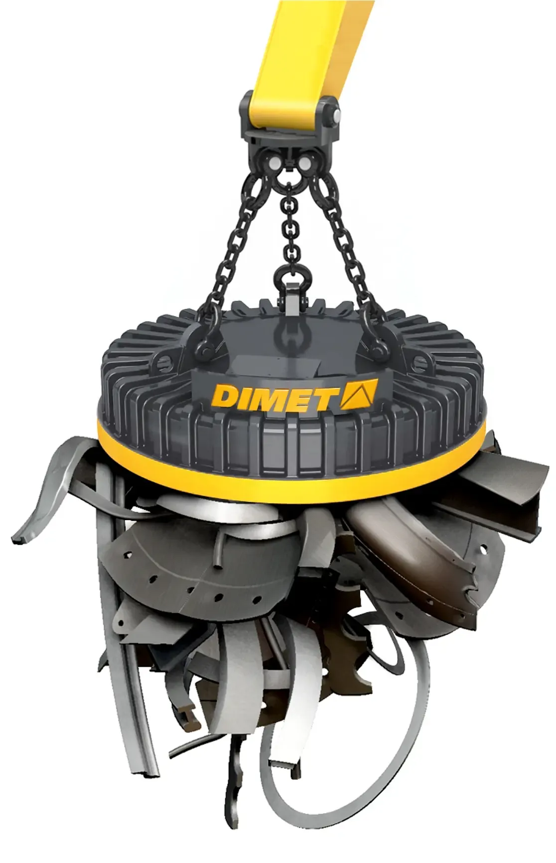 Dimet Schrottmagnet der Serie SM mit Schrott am Magneten